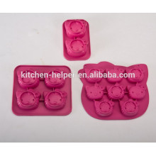 FDA aprobó HQ silicona Hello Kitty molde de la torta de la forma